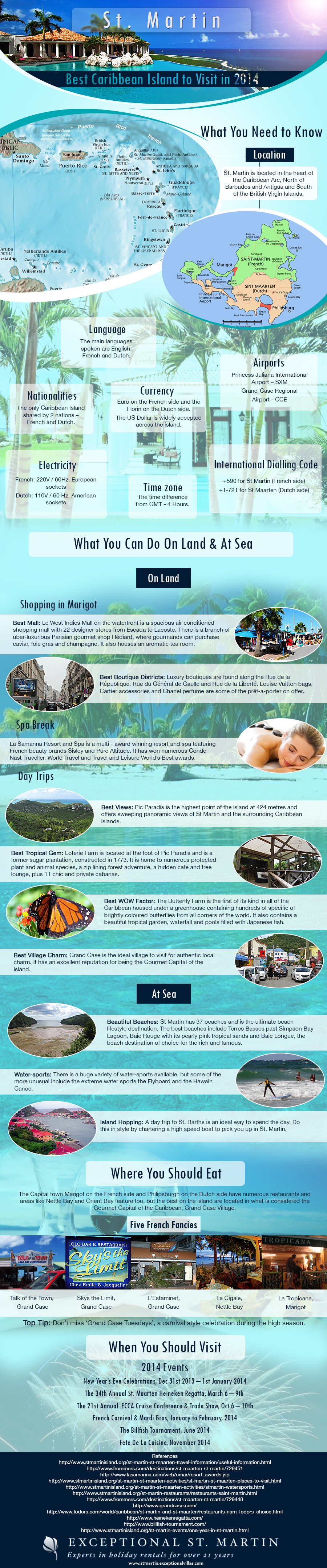 Visit St Martin in 2014 An infographic that outlines many of the rather good reasons to visit St Martin in 2014