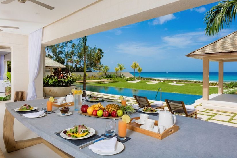 patio and pool at goddings beach