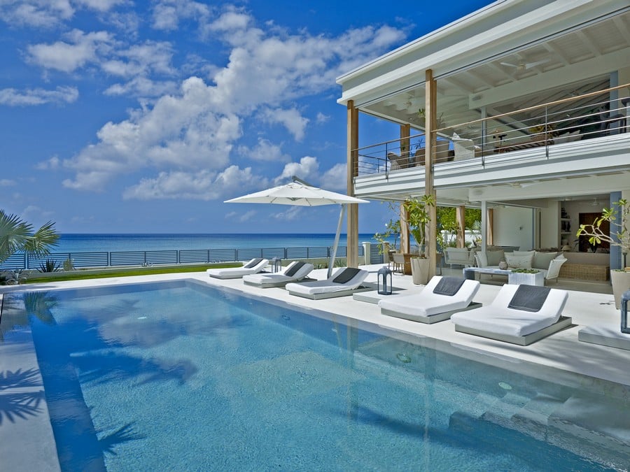 The pool and sundeck at the Dream - one our luxury barbados villas