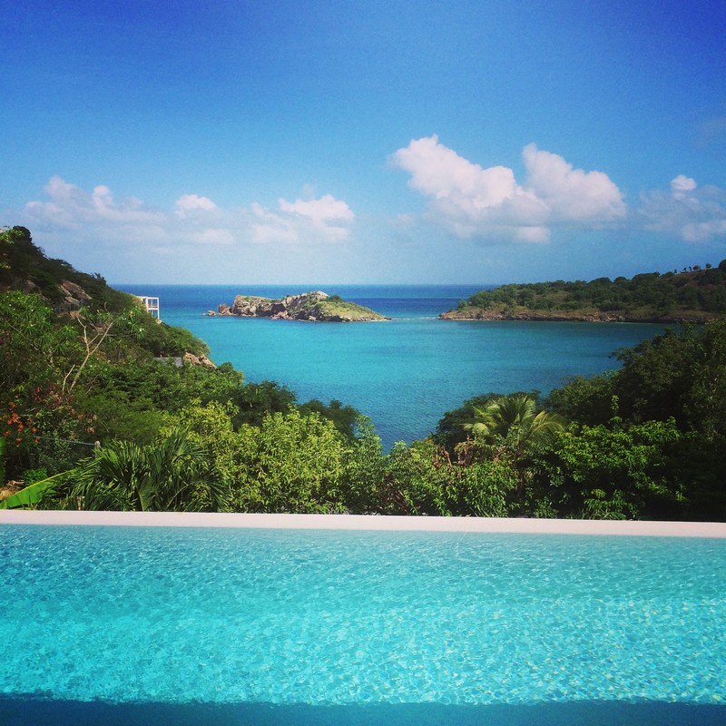 The view from the pool at Villa Champagne.
