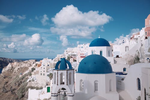 Blue Domed Greek Orthodox church