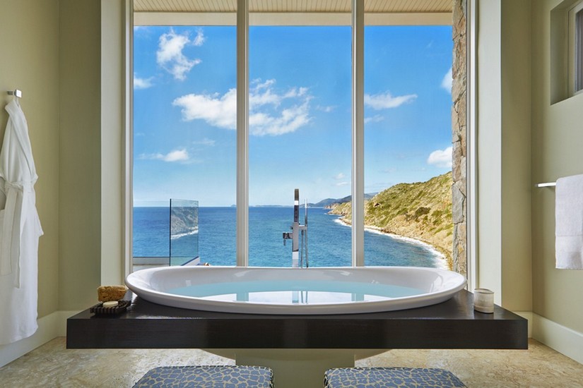 View from the sunken bath at the Cliff penthouse suite