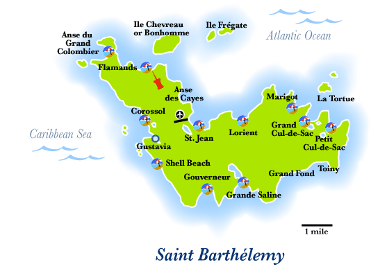 a map of st barts