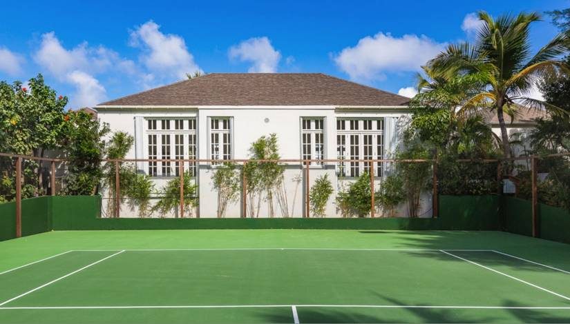 st barts villa with tennis court