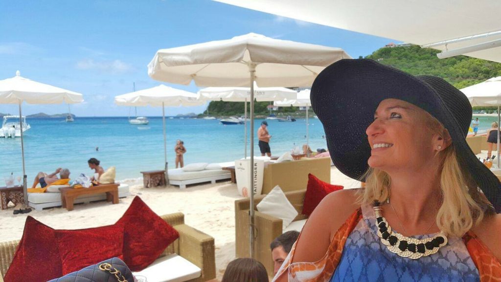 Nikki beach restaurant in St Barts sits directly on the beach and has a pleasingly relaxed atmosphere