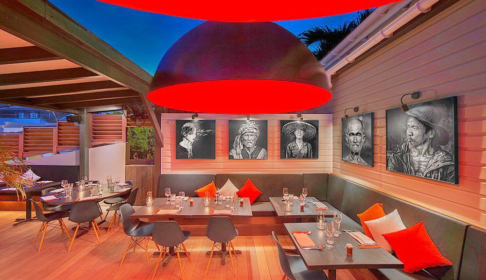 Considered one of St Barts best restaurants, The Black Ginger Restaurant serves top end Thai cuisine. The decor is shades of charcoal, crimson, orange, and cream and matches perfectly the stylish sophistication of the food.