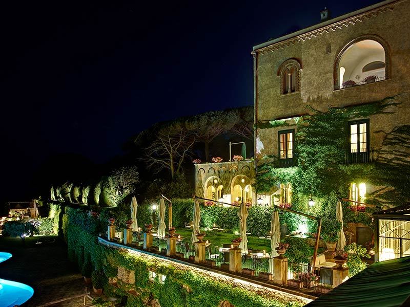 Il Fauto di Pan restaurant in ravello is in located in the Villa Cimbrone hotel, serves great food and is the ideal location to propose