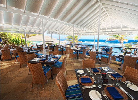 The Atlantis restaurant. Not submerged and devoid of seaweed.