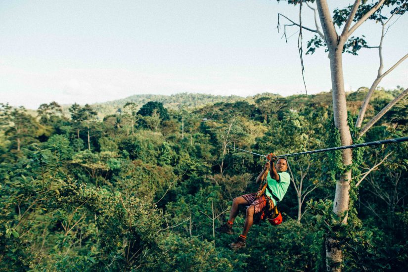 Costa Rica activities offer Eco Zip-lining through the jungles, enjoy this birds eye view of the lush landscape 