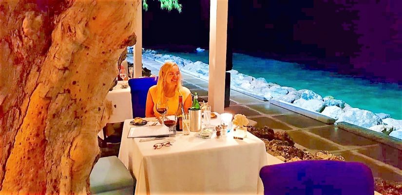 Oceanside dining in Barbados at the Tides restaurant