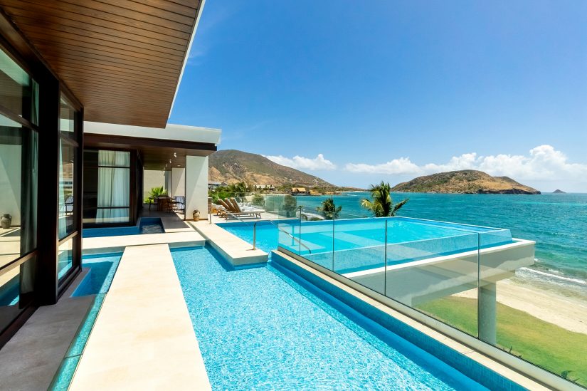 View from the balcony of a luxury St Kitts villa