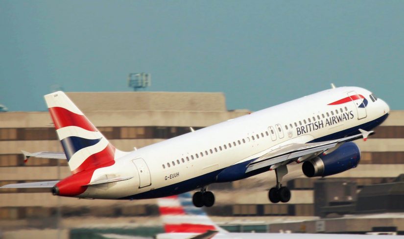 A British Airways jet takes of from London Gatwick