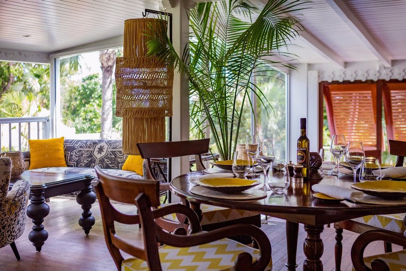 The dining area at Francois Plantation Restaurant.