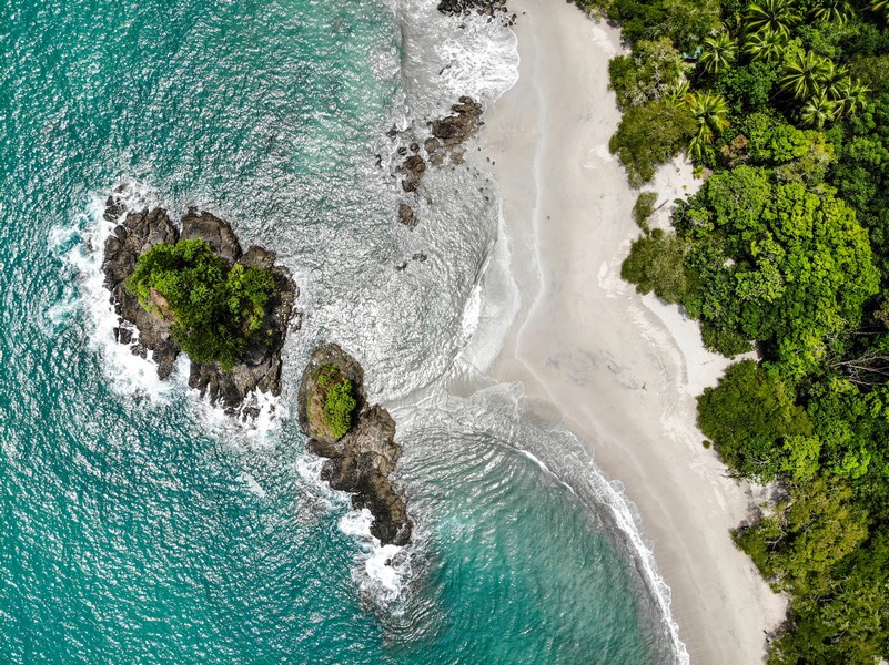 Costa Rice Beaches such as Manuel Antonio Beach provide some of the best locations to experience an authentic Costa Rican vacation 