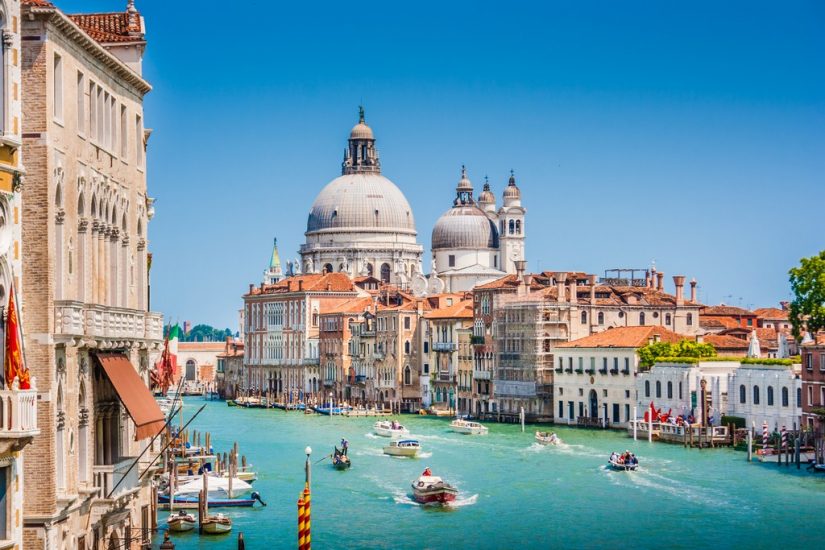Venice, Italy offers some of the very best places to honeymoon along the serene canals, overlooking this floating city