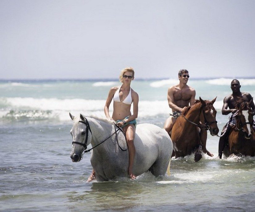 horse riding on the beach in turks and caicos