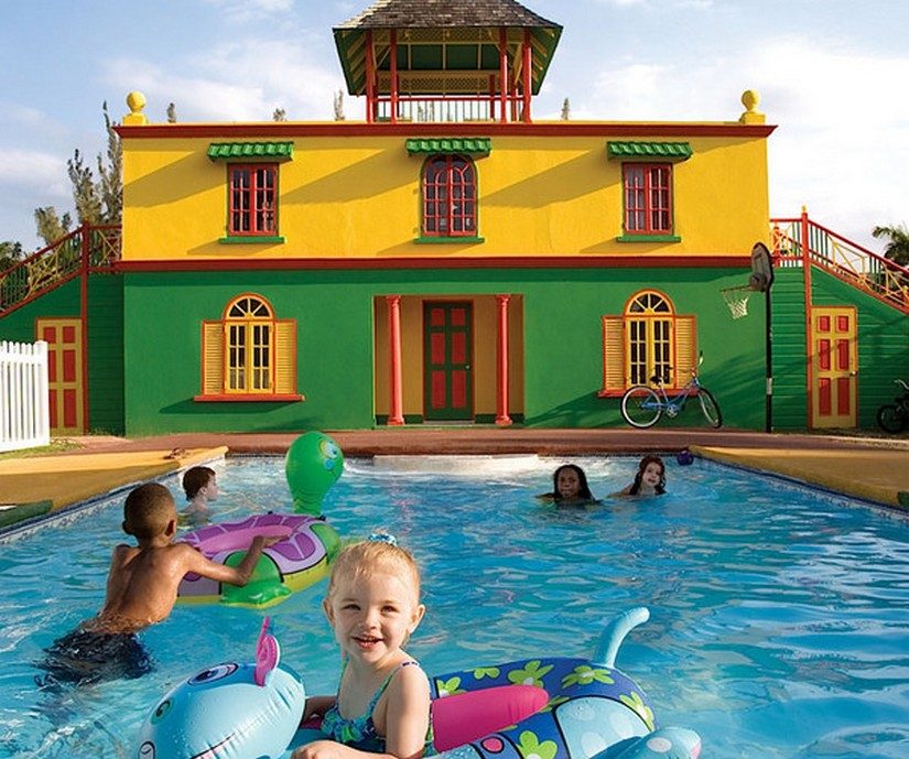 kids swimming at half moon jamaica