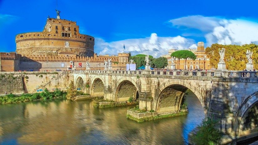 Bridge in Rome Italy