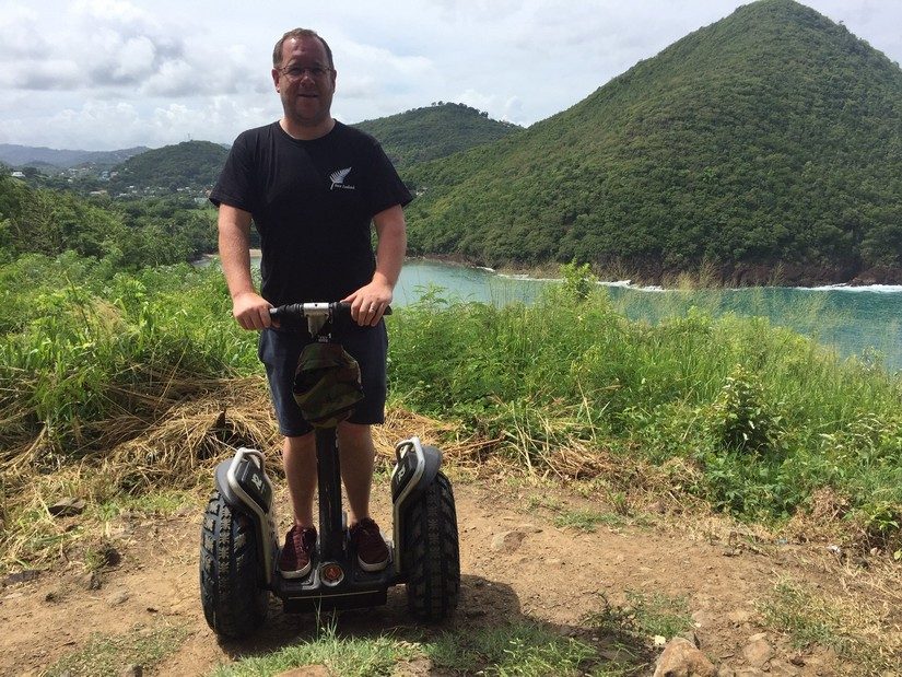 Paul on a Segway Tour in St Lucia