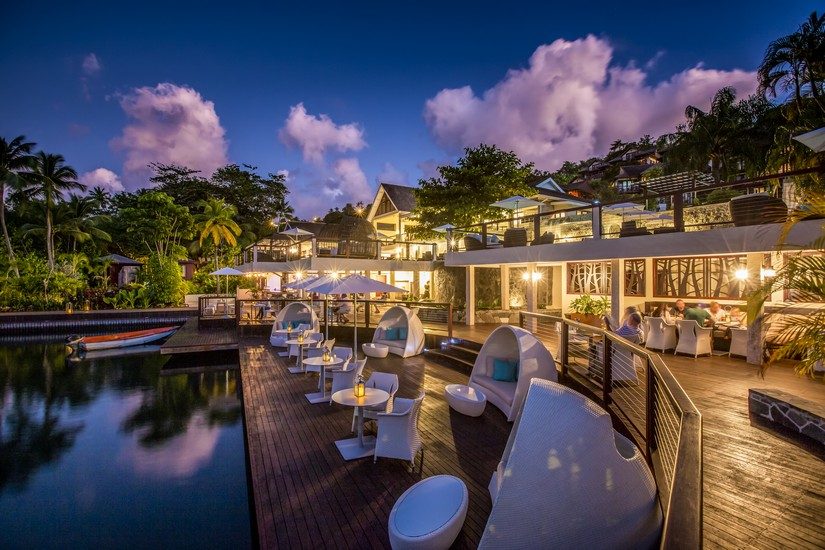 dining at marigot bay