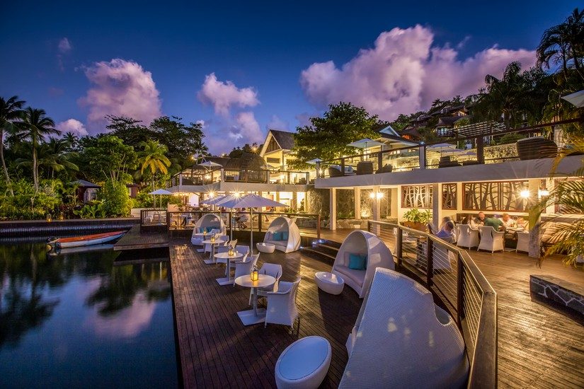 dining at marigot bay