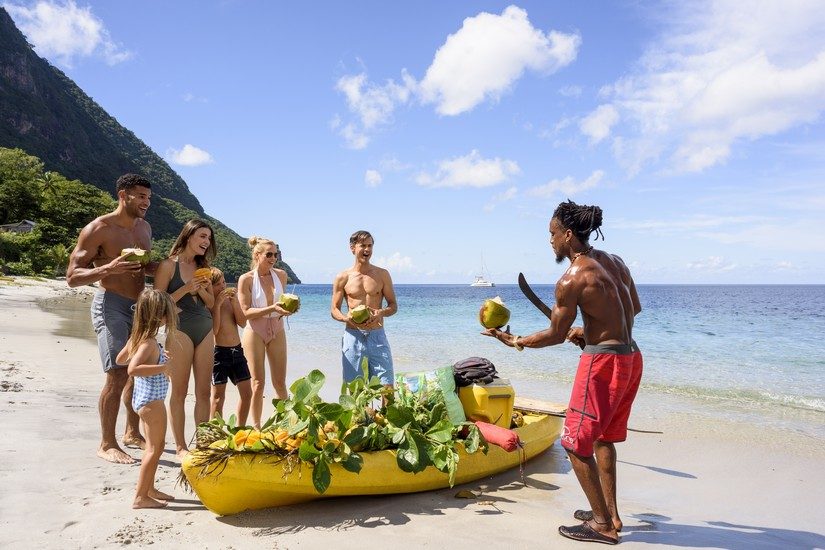 coconuts at Sugar Beach St Lucia Resort