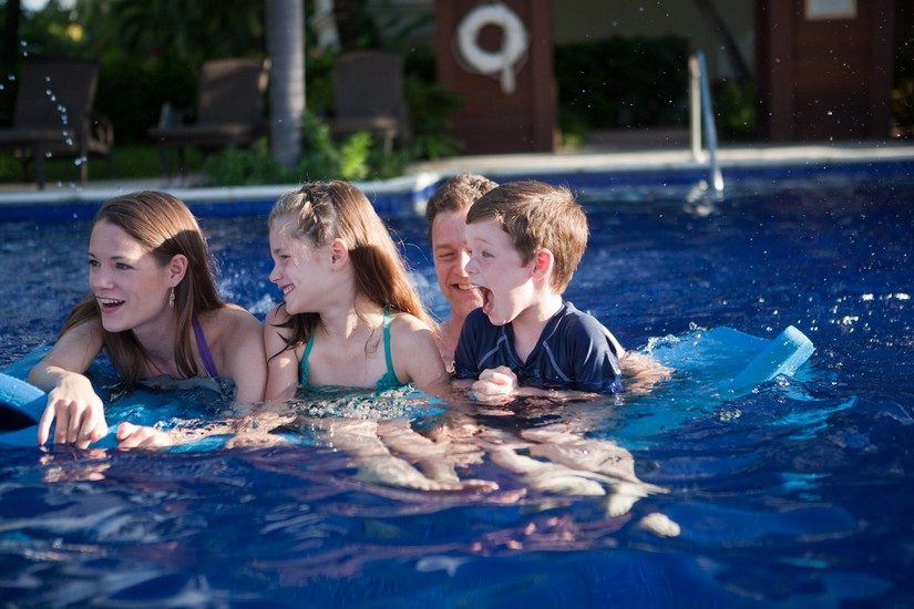 kids in pool st lucia resort