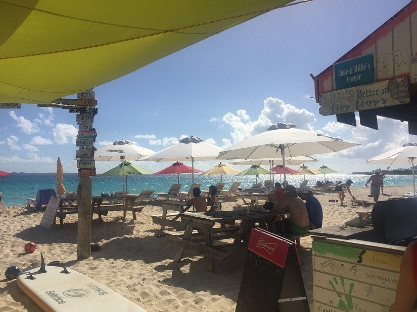 the sunshine shack on Rendezvous beach in anguilla