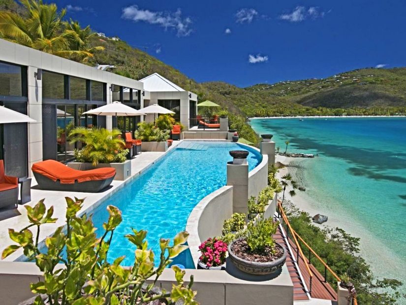 the pool at one perfect day one of the best villas in the Caribbean 