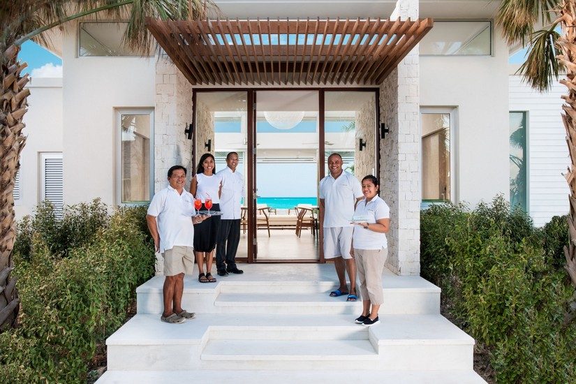 The staff waiting your arrival at Sentosa Villa in Providenciales