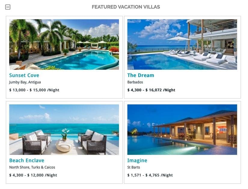 exceptional villas featured vacation