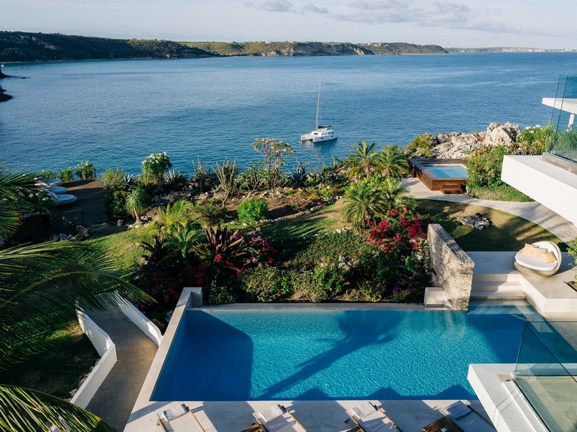 The pool and view at Ani Anguilla