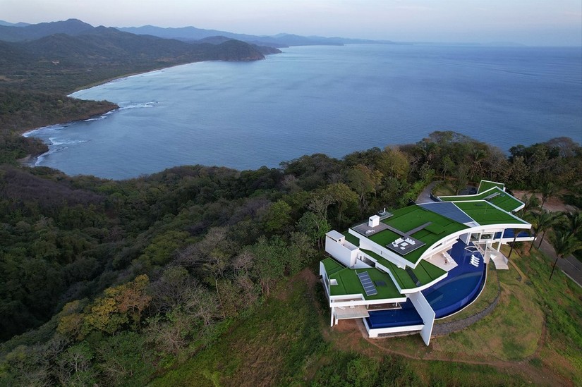 aerial view of azul y verde in Costa Rica