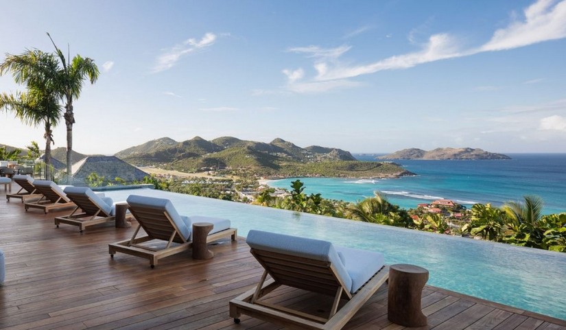 View from the pool at Unique in St Barts