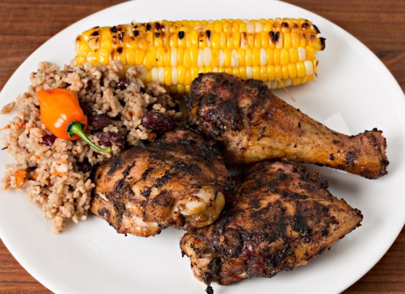 jerk chicken food in antigua