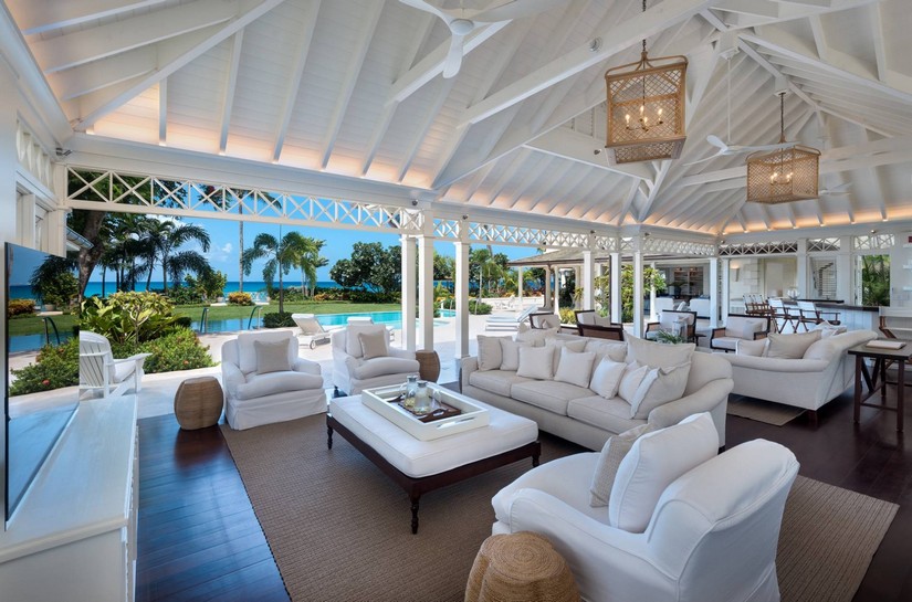 A relaxing space at a luxury villa