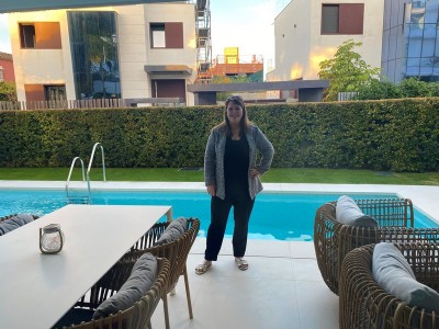 Linda by the pool at Villa Boheme in Marbella