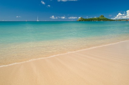 Pigeon Island National Park has one of the most attractive beaches in St Lucia