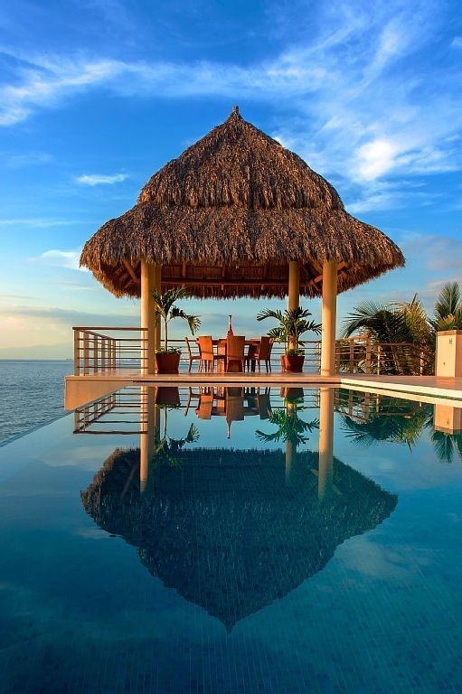 Gazebo by the pool at villa kismet in puerto vallarta