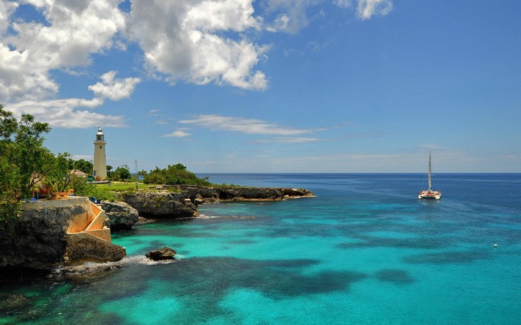 Beautiful sea view from Jamaica