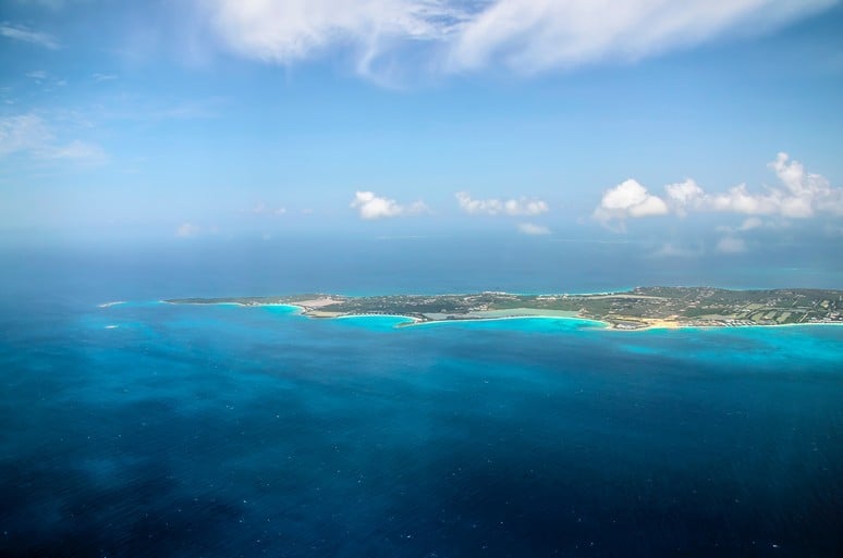 Aerial view of anguilla