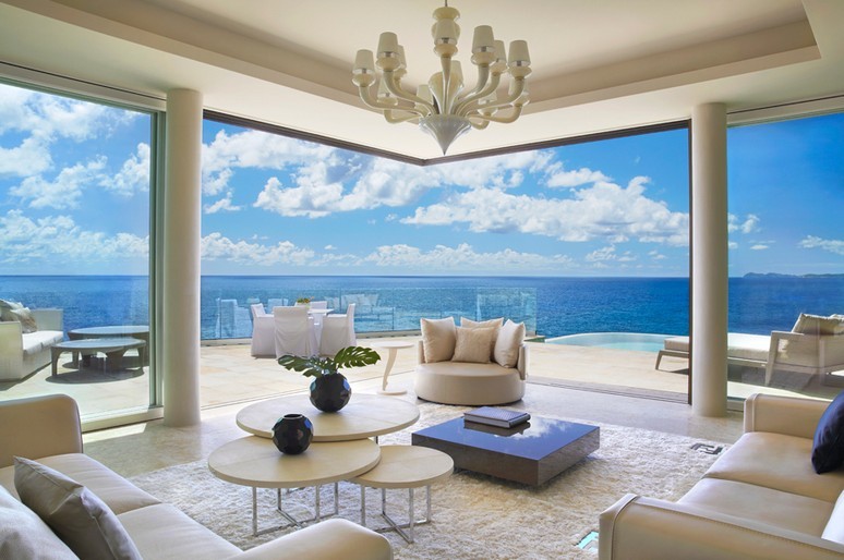 View across the Caribbean Sea from one of the suites at Oil Nut Bay