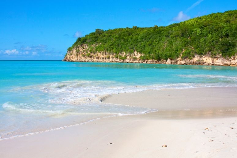 The beach at Dickson Bay in Antigua