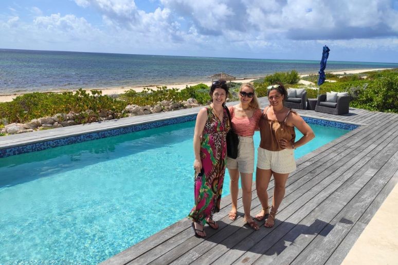 Aoife, Gwladys and Elaine at Sailrock Resort in Turks and Caicos
