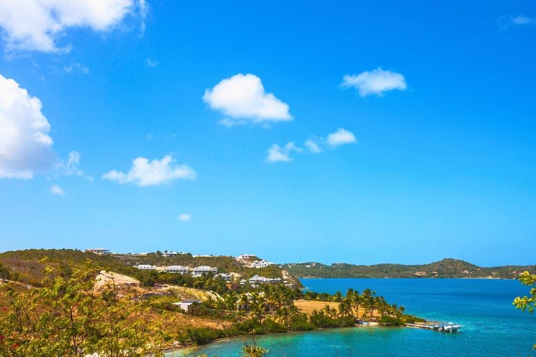 Properties on a cliff overlooking Non such Bay Antigua