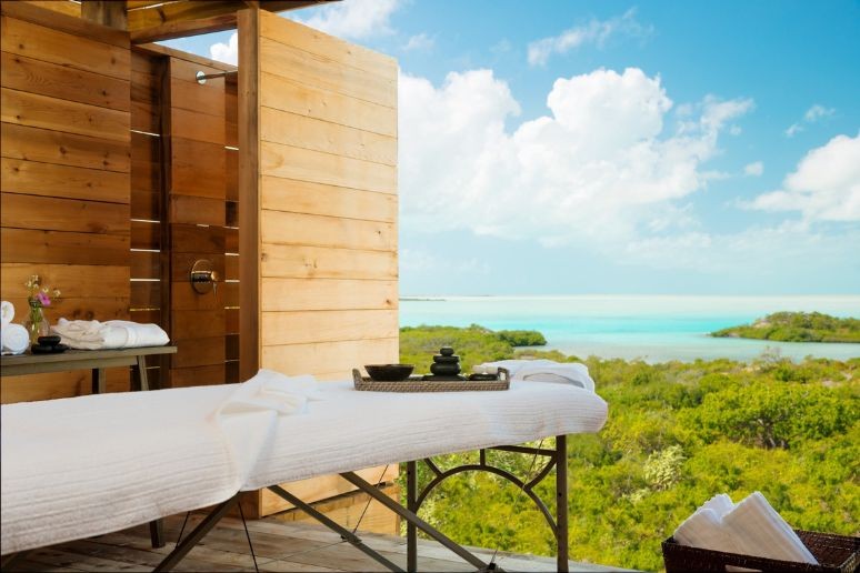 a spa overlooking the ocean at Sailrock Resort in Turks and Caicos