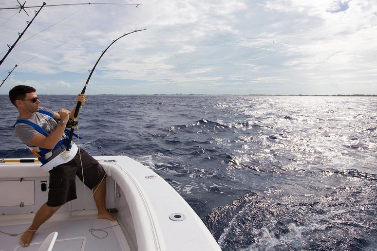 Deep sea fishing at grace bay in Turks and caicos