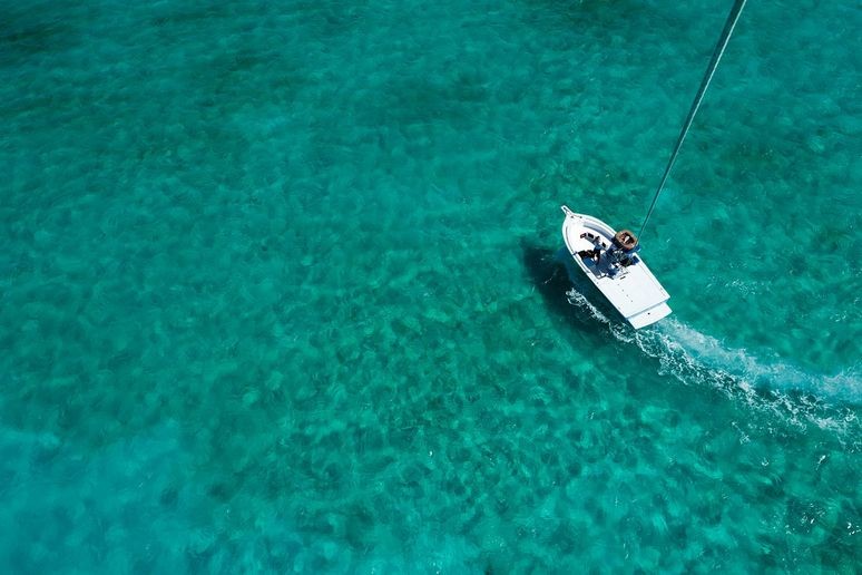 Parasailing Boat at Grace Bay