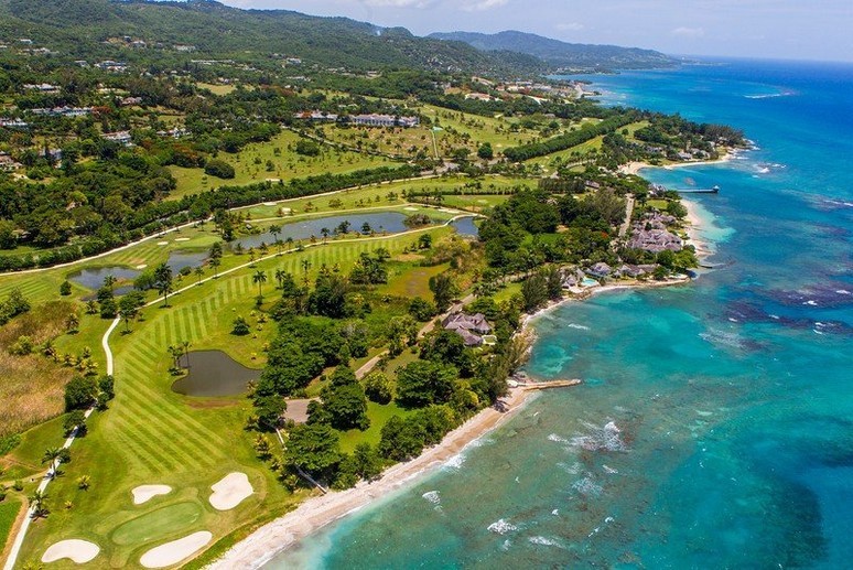 Aerial view of the Tryall golf resort