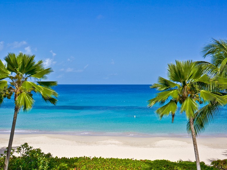 View of the beach from Port St Charles Resort